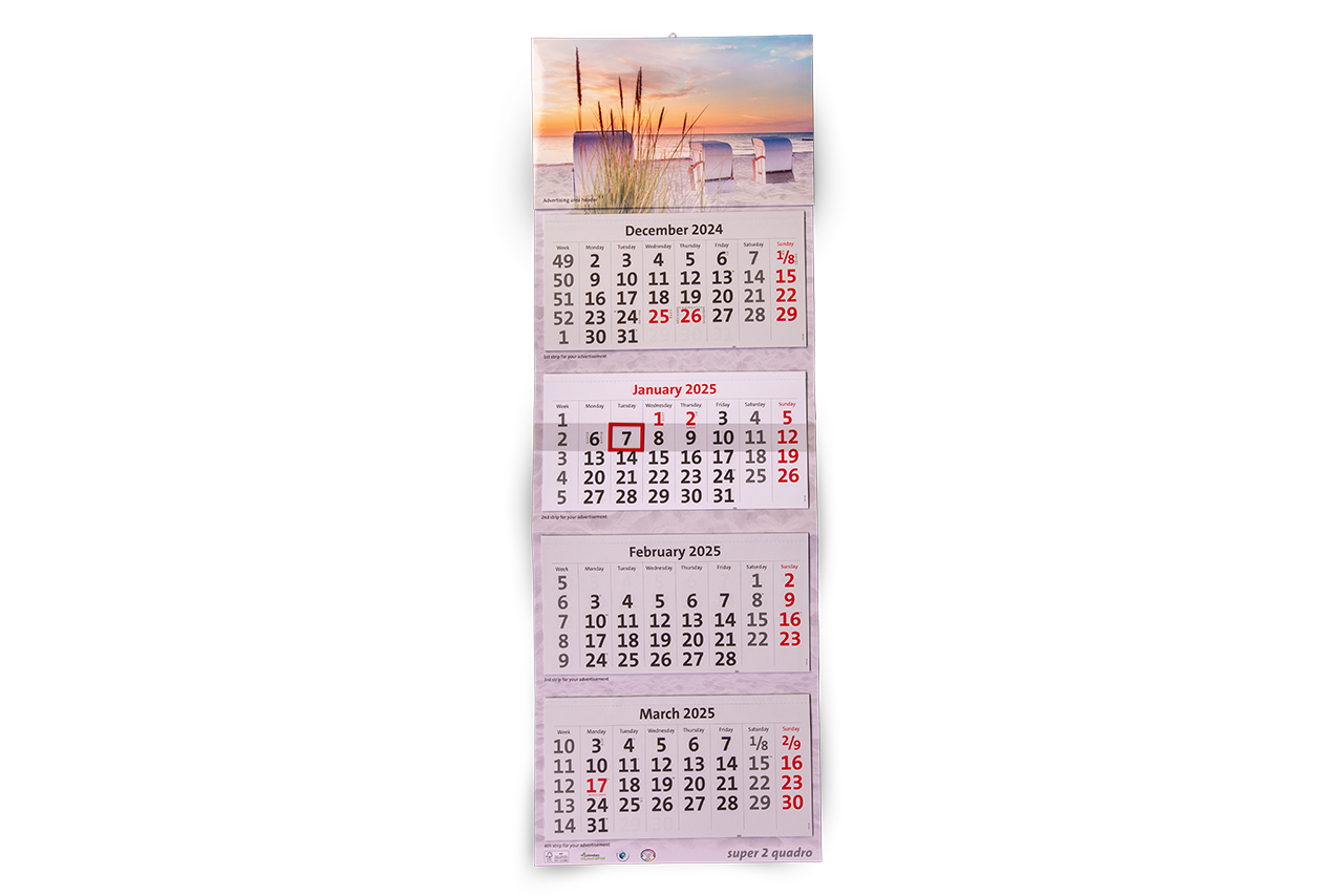 4 Month Calendars Super 1 Quadro